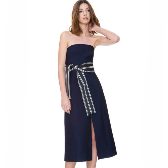 C/MEO Collective Navy Strapless Midi Dress - Picture 3 of 14